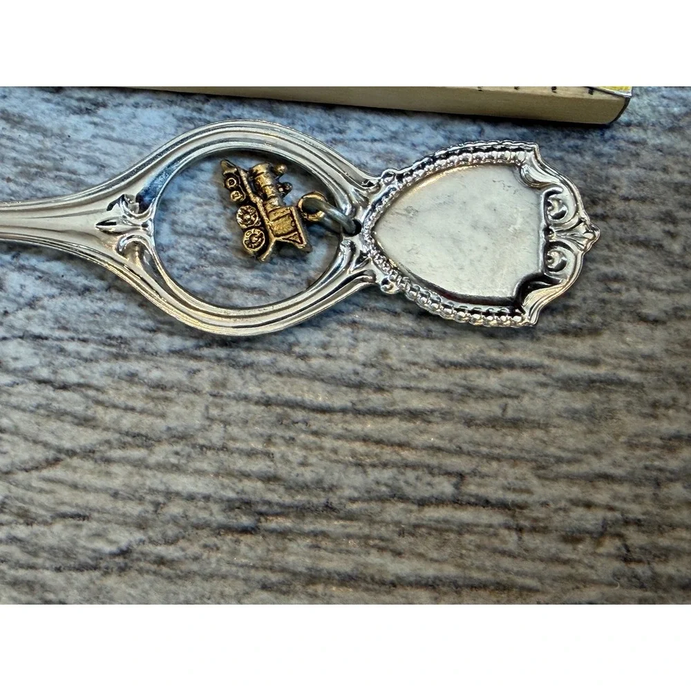 Souvenir Spoon Silver Ogden Utah Train Charm Vintage Provo Mormon Temple beehive